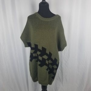 Tibi Wool Intarsia Print Sweater Size Medium